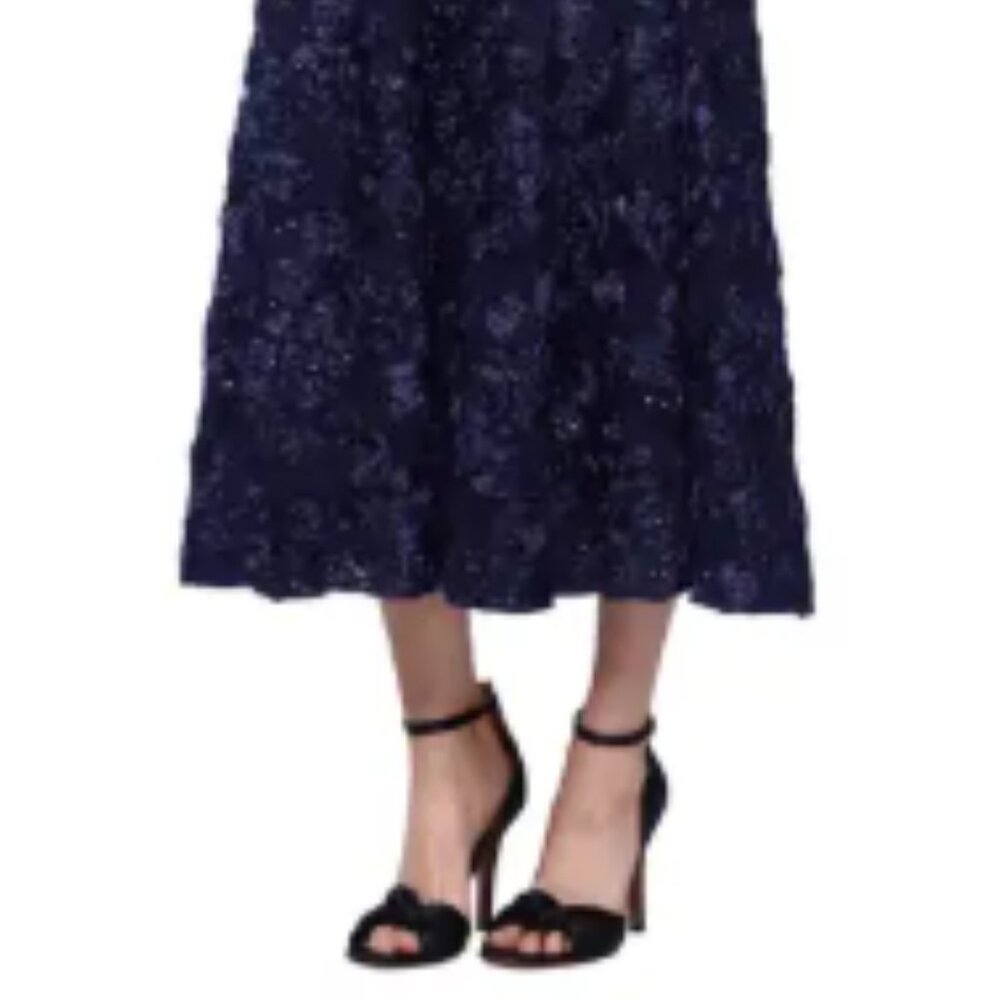 Navy Floral Cocktail Dress